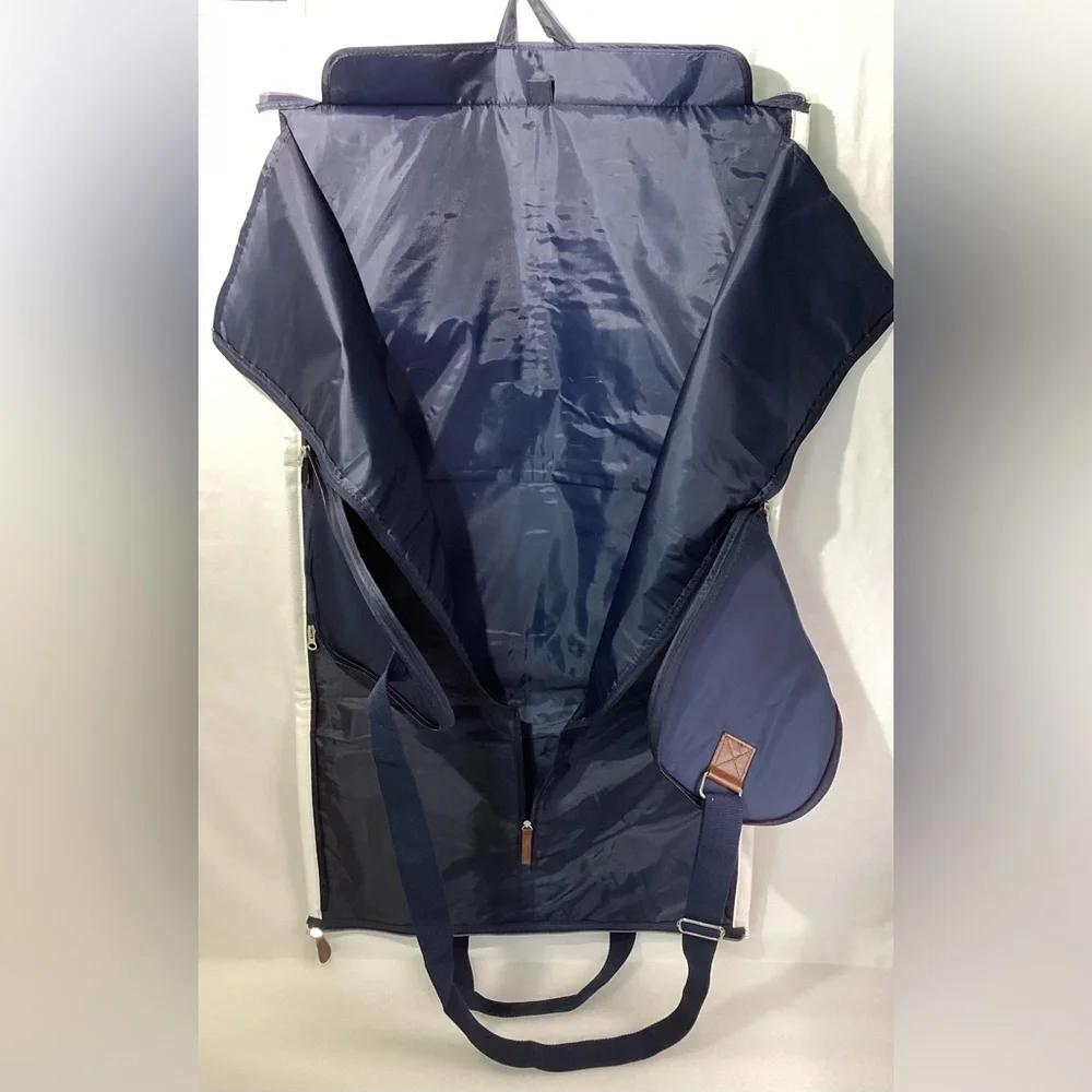 Polo Ralph Lauren Duffel Bag Garment Bag 2-in-1 Travel Suit Bag Blue w Logo